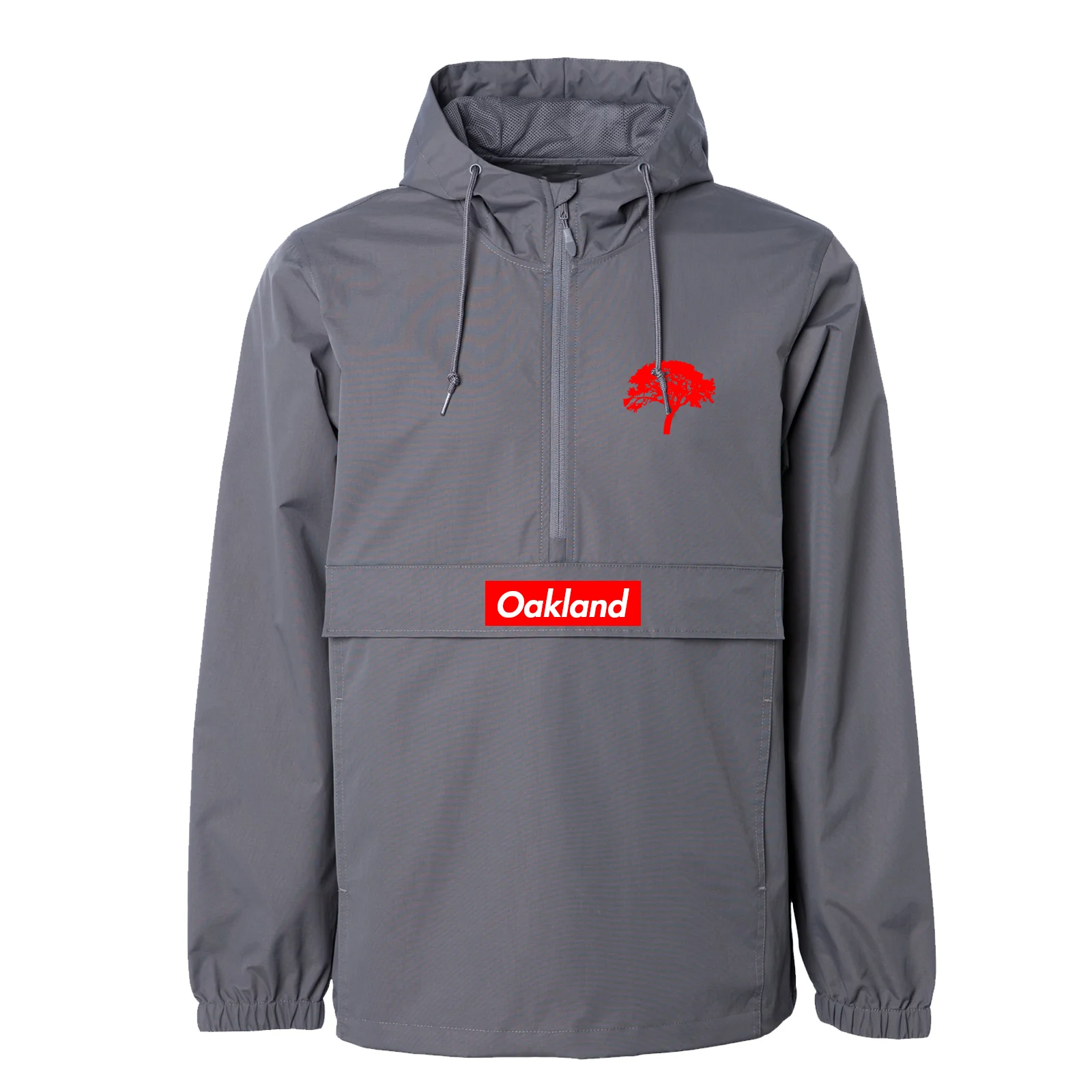 Red and grey windbreaker clearance